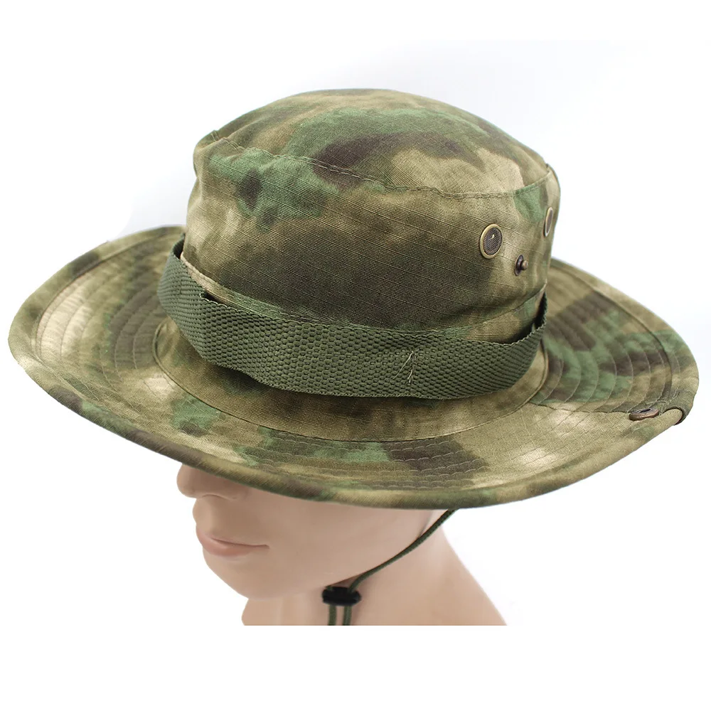 Sombrero de camuflaje al aire libre, sombrero de ala redonda de jungla, sombrilla táctica de entrenamiento, sombrero de cubo, ATFG/EMR - imagen 5