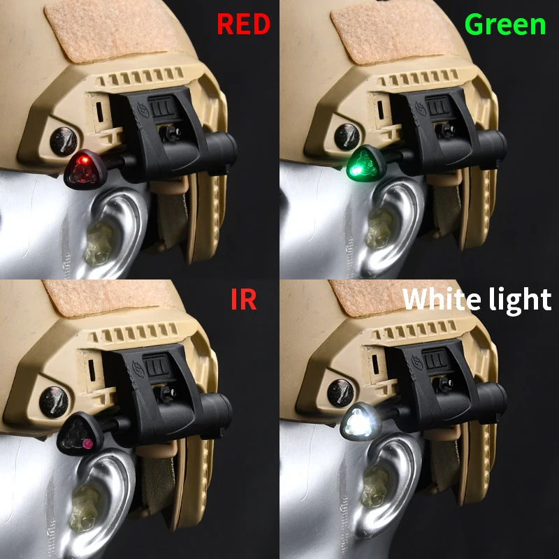 WADSN-luz táctica MPLS CHARGE FAST para casco, 4 modos, rojo, verde, blanco, LED IR, lámpara de señal de caza, faro militar para exteriores - imagen 3