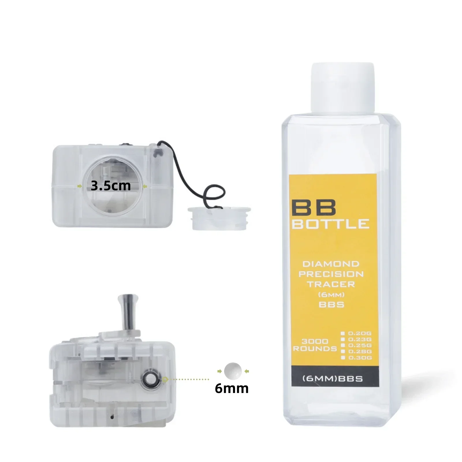 Cargador rápido Airsoft M4 BB, botella de almacenamiento con manivela manual de 3000 rondas, cargador rápido, convertidor BB de gran capacidad, accesorios de Paintball - imagen 5