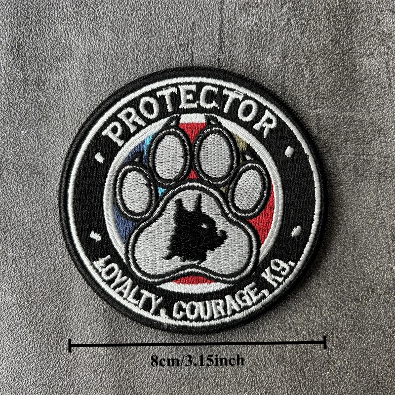 Parche táctico bordado K9 protector – con velcro, para uniforme - imagen 3