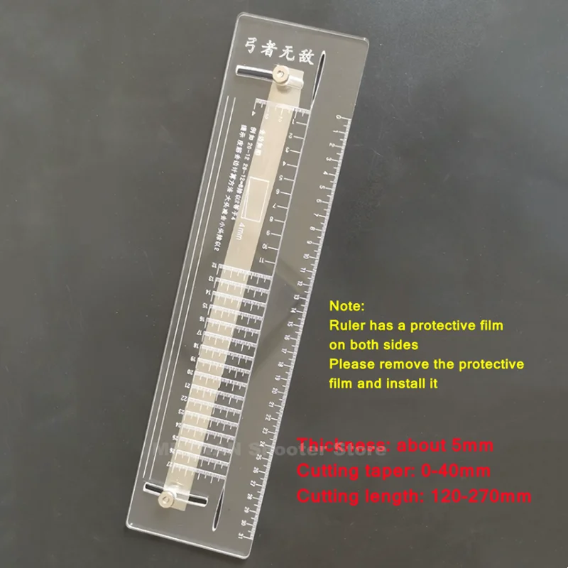 Tirachinas multifunción, regla cónica plana de cuero, banda de goma para tiro, accesorios de caza al aire libre - imagen 3