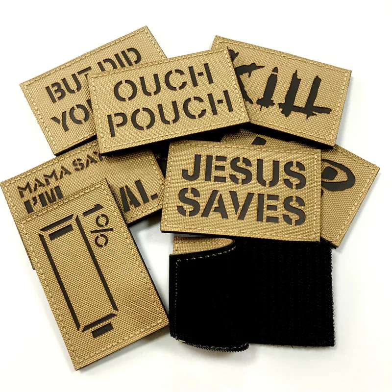 Parches tácticos multiusos, parches reflectantes infrarrojos IR para mochila, chaleco, ropa, insignias para exteriores, gancho y bucle, 1 unidad - imagen 5