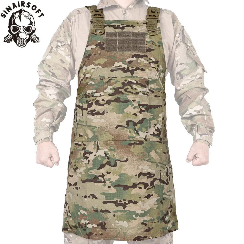 SINAIRSOFT-Chaleco táctico sin mangas Unisex, delantal, técnico de camuflaje, delantal mecánico, ropa de trabajo de camuflaje múltiple, engranajes - imagen 2