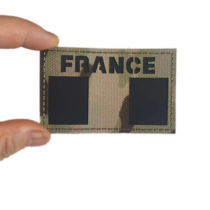 Parche bordado emblema moral bandera Francia reflectante infrarroja - imagen 5