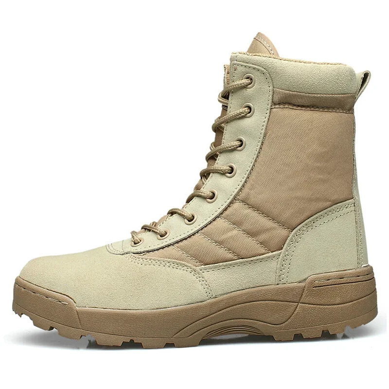 Botas tácticas de desierto para hombre, Zapatos de seguridad para el trabajo, botines de combate - imagen 2