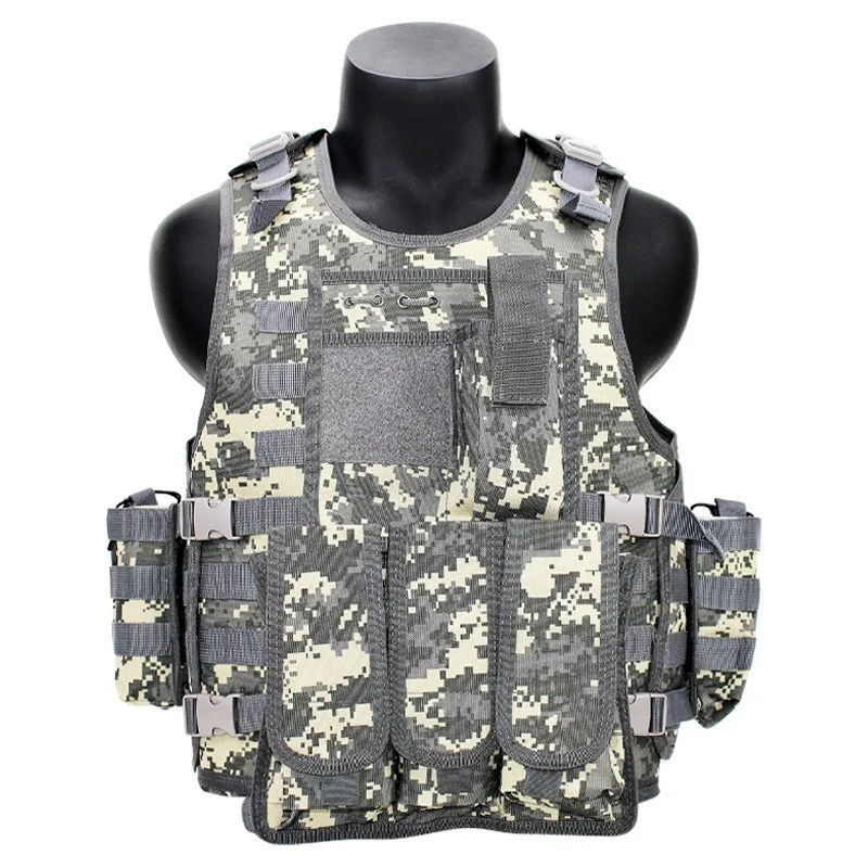 Chaleco táctico anfibio con hebilla y protector de aire comprimido