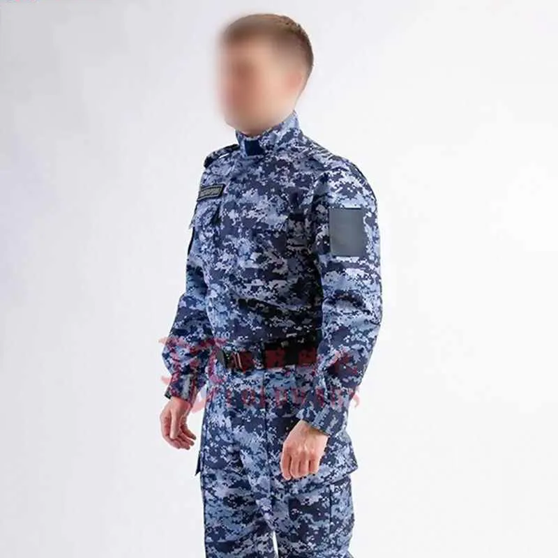 Uniforme de combate táctico para exteriores, ropa de las fuerzas especiales, Camuflaje Digital de puntos azules, primavera y otoño - imagen 3