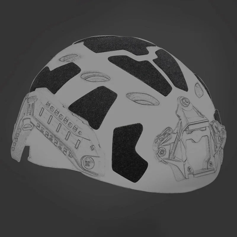 Pegatina mágica para casco táctico, parches rápidos para casco, cierre de gancho y bucle, accesorios adhesivos mágicos para todos los cascos rápidos - imagen 3