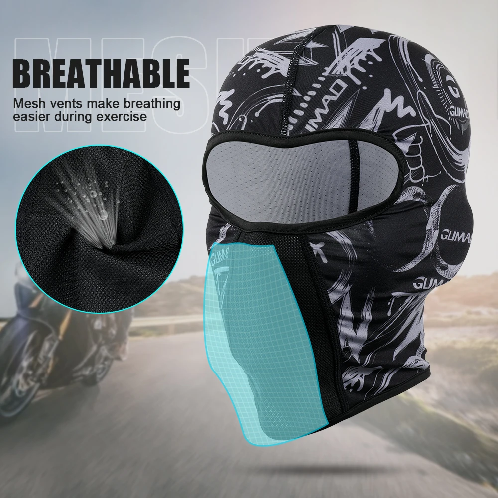 Máscara de cara completa para ciclismo al aire libre, pasamontañas, gorros deportivos para correr, bicicleta, esquí, casco, forro, bufanda para el cuello, equipo para la cabeza para hombres y mujeres - imagen 4