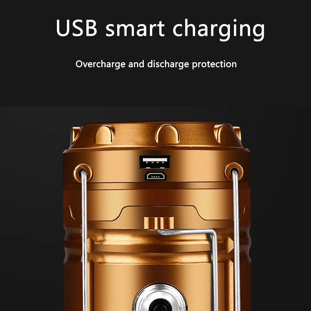 Linterna Solar Led portátil para exteriores, lámpara de luz recargable para caza, pesca, Camping, para emergencia - imagen 4