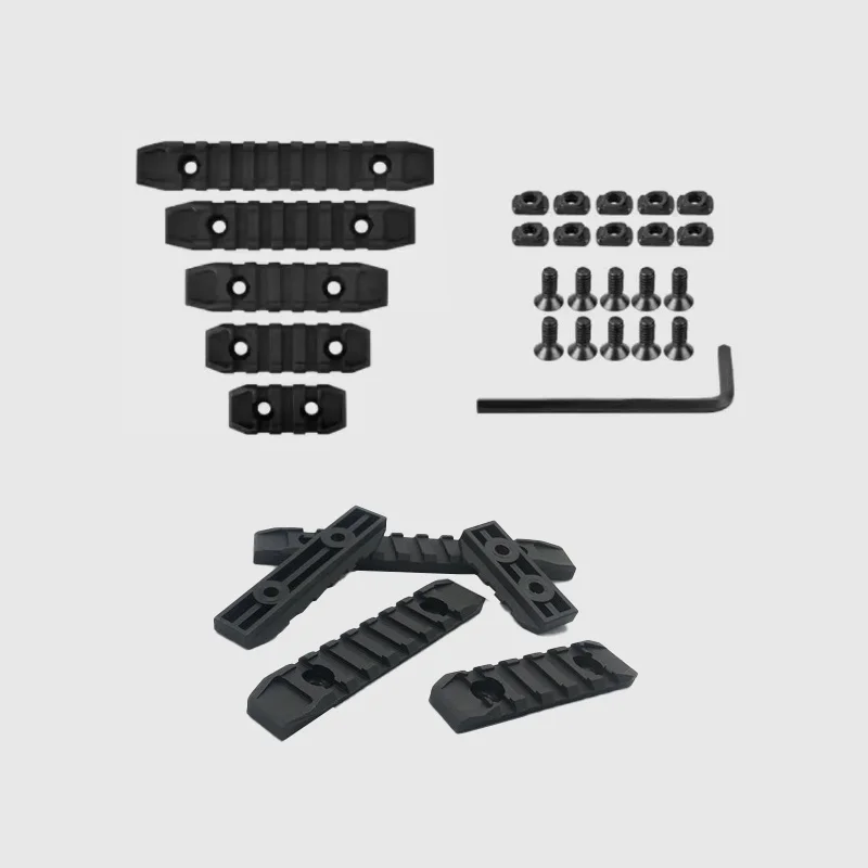 1 Juego (5 uds) guardamanos Picatinny de carril de polímero 3/5/7/9 ranuras para sistema Mlok y Kemod, juego de caza al aire libre, accesorios para pistola de juguete - imagen 5