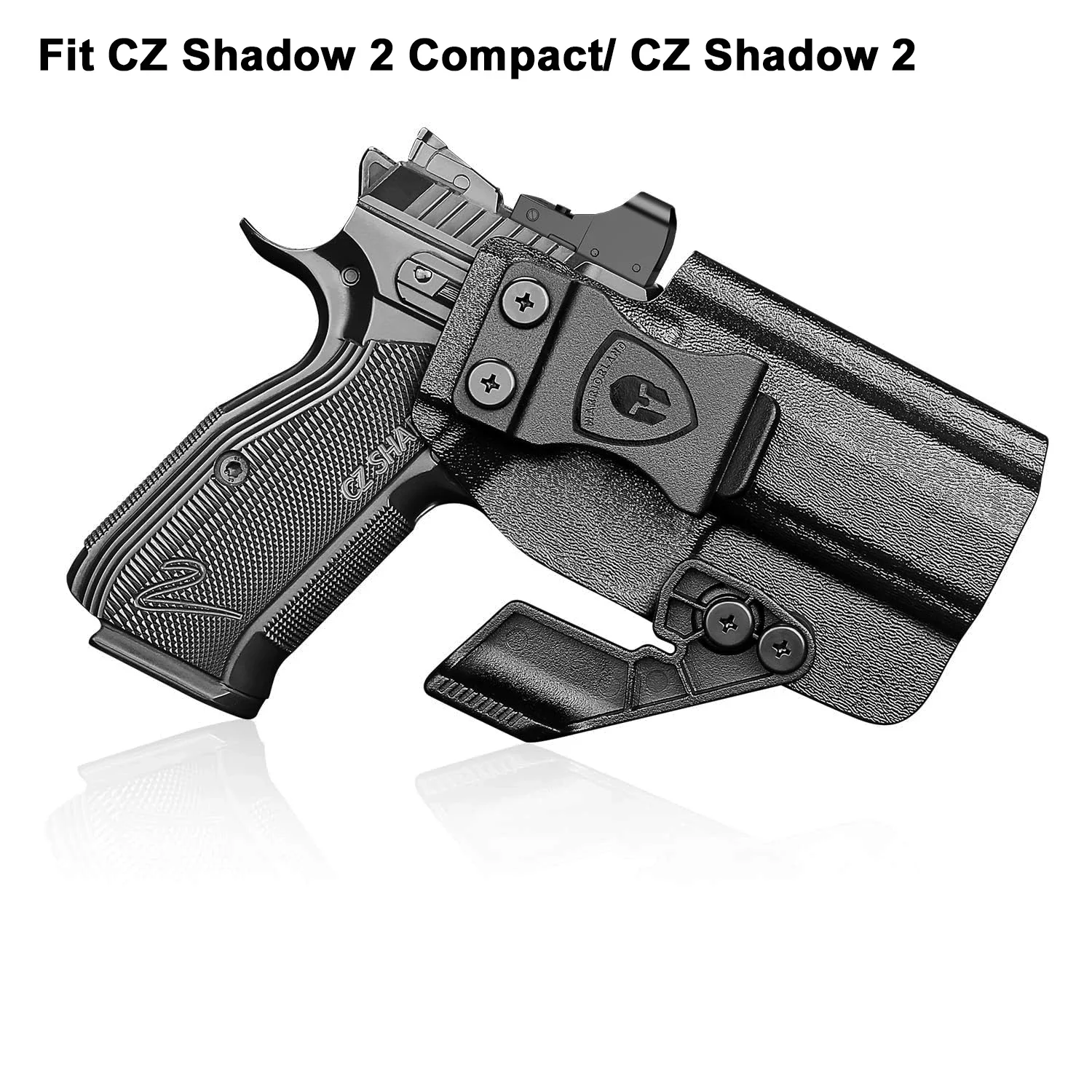 ל-CZ Shadow 2 Compact / CZ Shadow 2, IWB Kydex תיק ימין, ציפורן, נשיאה מוסתרת בתוך המותן, נוף להרכבה, צליל נעילה - imagen 2