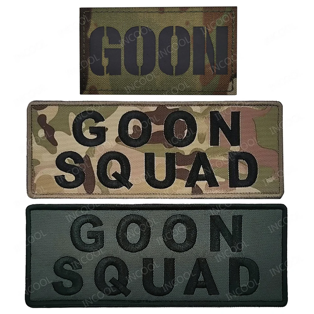 Parches bordados grandes GOON SQUAD, apliques de camuflaje, parche táctico reflectante, insignia para ropa, uniforme, chaleco, mochila - imagen 2