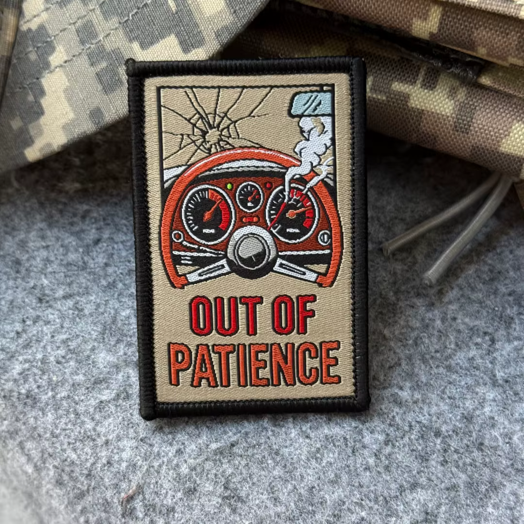 Parche táctico Out of Patience – Insignia militar Velcro para mochila y gorra - imagen 5