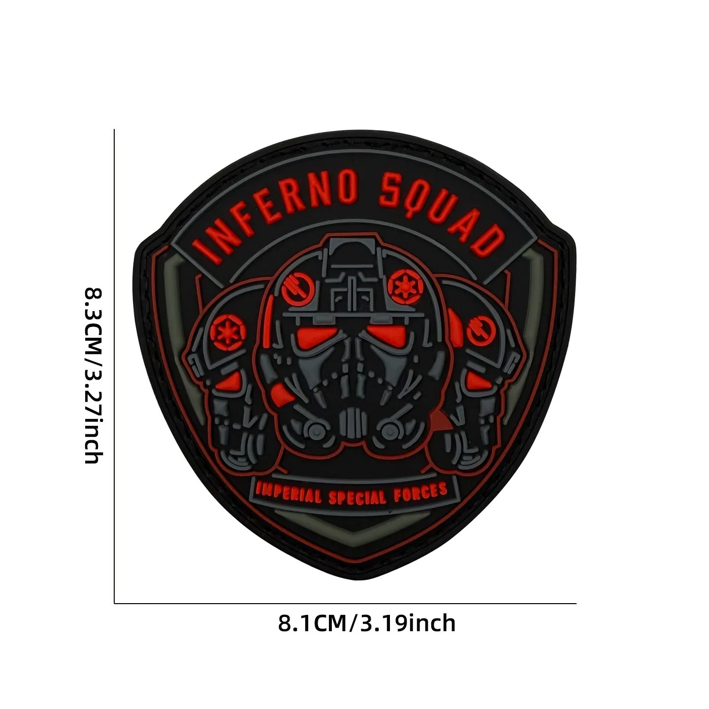 Parche de PVC Hell Squad para chaleco táctico, insignia de moral con gancho y bucle, accesorios decorativos para mochila, pegatinas, parches para brazalete para ropa - imagen 3
