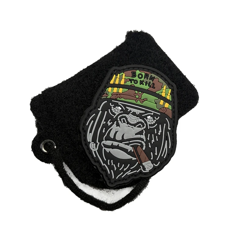 Parche de gancho y bucle de PVC de gorila arrogante estilo Punk, insignia moral al aire libre, insignias tácticas, parches de accesorios de ropa - imagen 5
