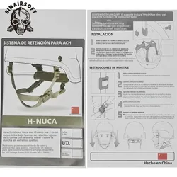 Sistema retención casco táctico H-Nape compatible MICH/ACH PASGT M88