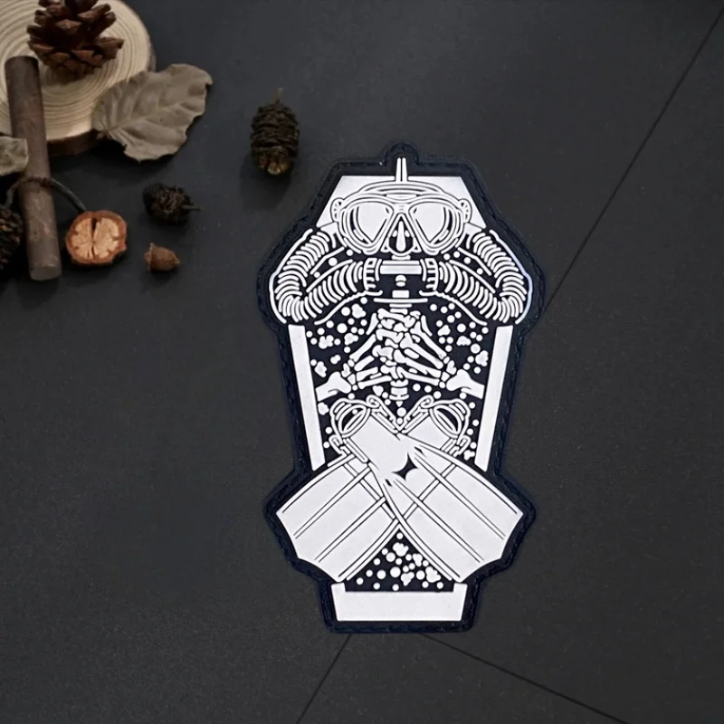 Parche de PVC 3D de Frogman para ropa, parches de gancho y bucle, brazalete del ejército militar, insignia de moral, bolsa táctica, accesorios, pegatinas DIY - imagen 4