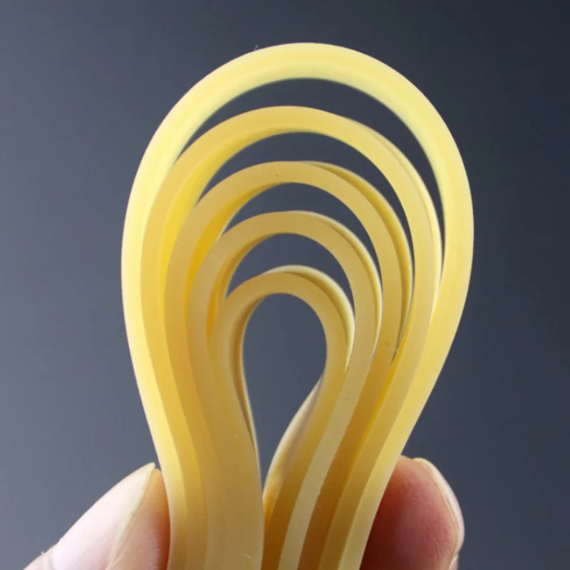 Banda de goma plana de alta elasticidad para tiro al aire libre, accesorios de caza, tirachinas, 2 piezas, 0,5-1,5mm de grosor - imagen 3