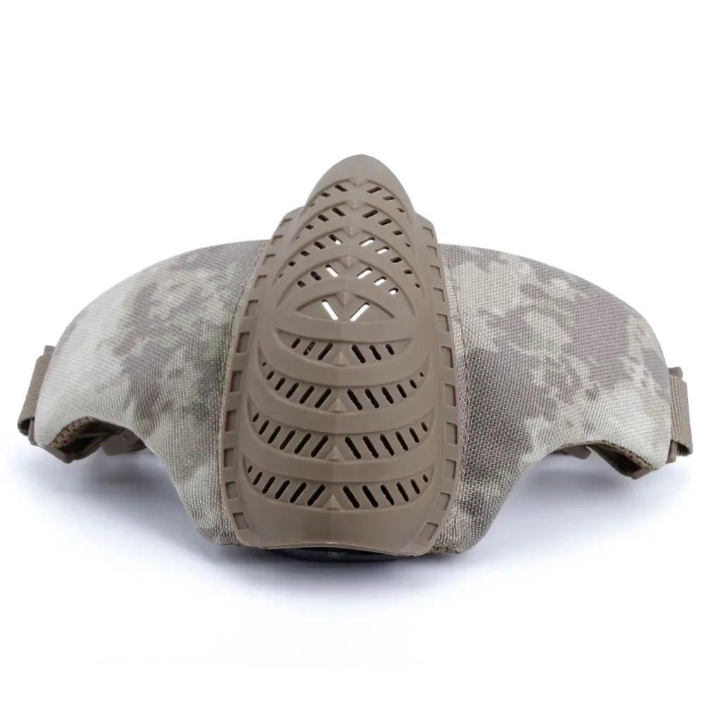 Mascarilla táctica de media cara para exteriores, protección militar, CS, juego bioquímico, Cosplay, tiro, caza, Paintball - imagen 5