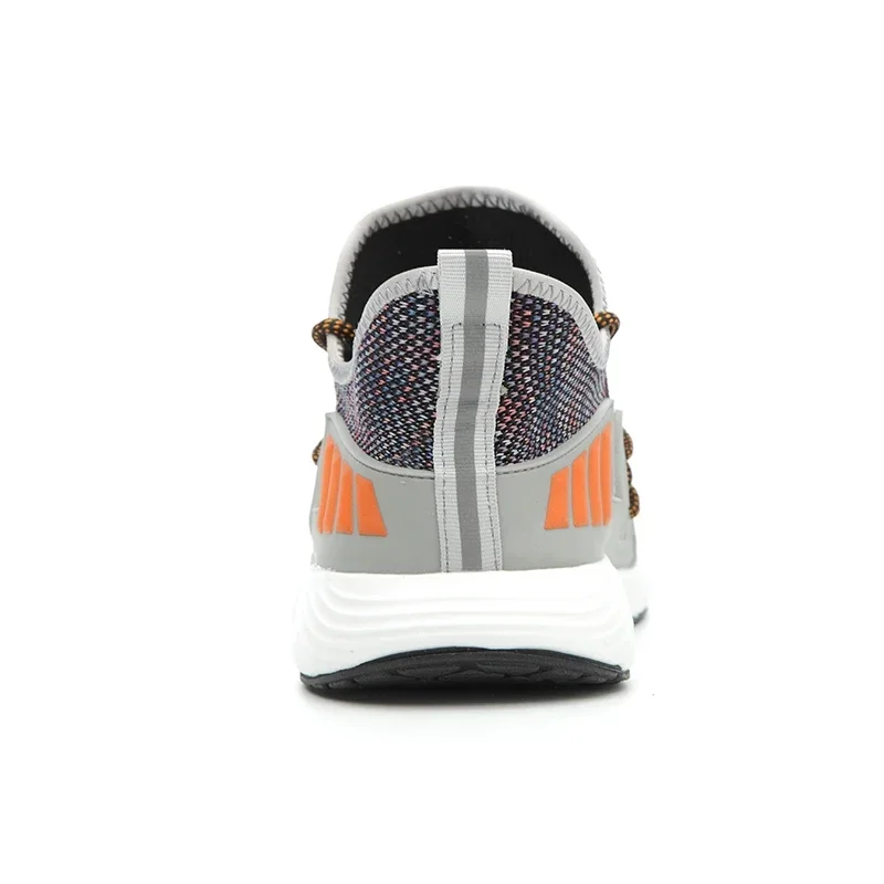 Botas de trabajo de malla para hombre, zapatos de trabajo con punta de acero, botas protectoras transpirables antideslizantes para exteriores, zapatos de seguridad a prueba de pinchazos - imagen 4