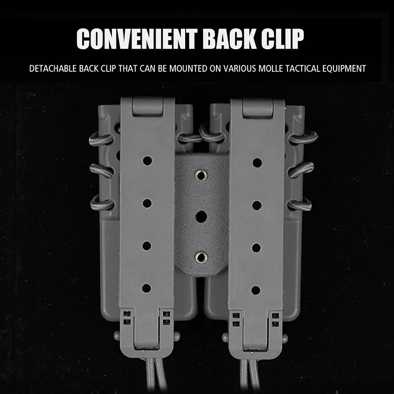 Bolsa de revista extendida de 9mm, submáquina táctica de pistola Airsoft MP5 MP7 UMP, funda larga Mag, serie de asalto urbano doble - imagen 3