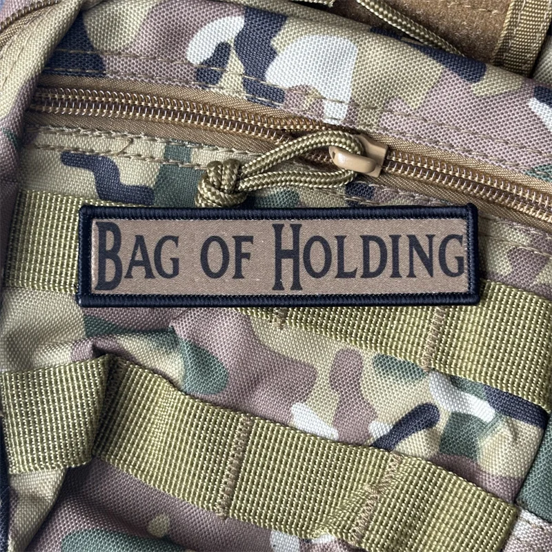 Parche estampado "BAG OF HOLDING" para ropa, insignia de moral táctica, parche militar con gancho, pegatina para mochila, brazalete - imagen 2