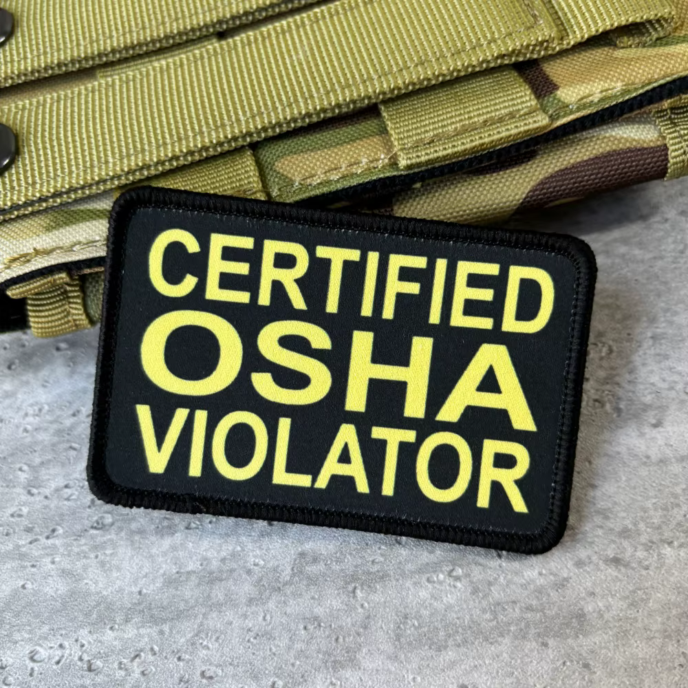 Parche táctico OSHA con memes, insignia militar y velcro para mochila