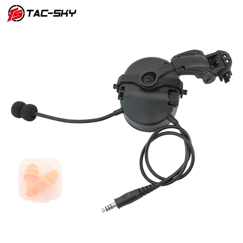 Auriculares tácticos de comunicación de una sola cara, soporte para auriculares con riel de arco, U94 Ptt táctico para walkie-talkie Baofeng - imagen 5