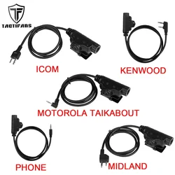 Adaptador PTT táctico U94 V2 compatible Icom Kenwood Midland Motorola