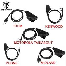 Adaptador PTT táctico U94 V2 compatible Icom Kenwood Midland Motorola