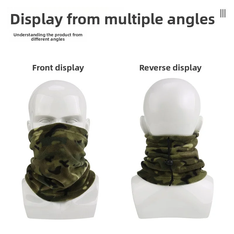 Calentador de cuello de camuflaje para hombre, máscara de esquí de invierno, cubierta facial térmica para motocicleta, ciclismo, Golf, Camping y deportes al aire libre, protección del cuello - imagen 3