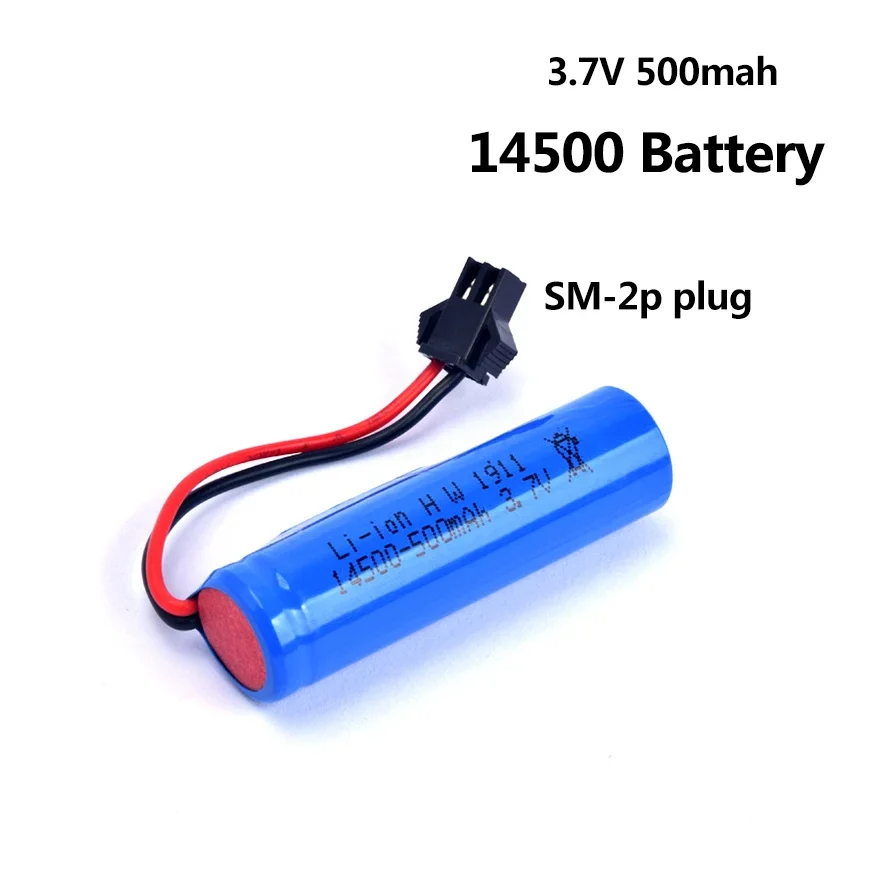 Batería de iones de litio 14500 para C2 D828 3,7 V 500mah batería recargable para JJRC acrobacias volquete coche barco tanque camión reemplazar accesorio de juguete - imagen 4