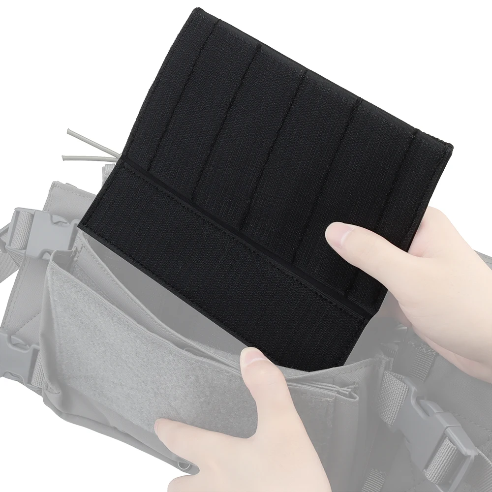 Pegatina de gancho mágico táctico, Panel MOLLE con solapa completa para plataforma de pecho MK3 MK4, chaleco de caza Airsoft, accesorios de expansión - imagen 2