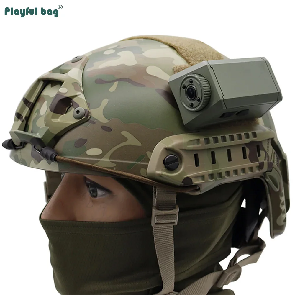 Cámara de casco táctico FAST Mich, grabadora fotográfica HD multiángulo para ciclismo, juego de guerra Airsoft, cámara deportiva AQB201 - imagen 3
