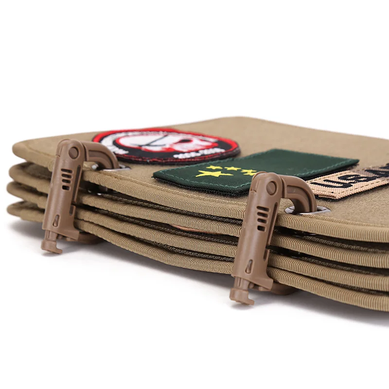 Tablero organizador de parches con gancho y bucle para insignia, tablero adhesivo para brazalete, tablero colgante táctico, parche de tela para exhibición, 4 páginas - imagen 5