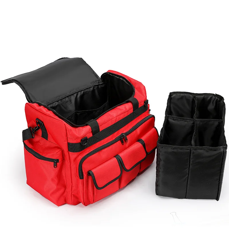 Bolsa médica de primeros auxilios para rescate de emergencia al aire libre, bolsa de gran capacidad, bolsas de viaje Oxford reflectantes impermeables vacías con múltiples bolsillos - imagen 3