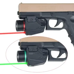 Linterna táctica para Glock con láser verde/rojo y riel Picatinny