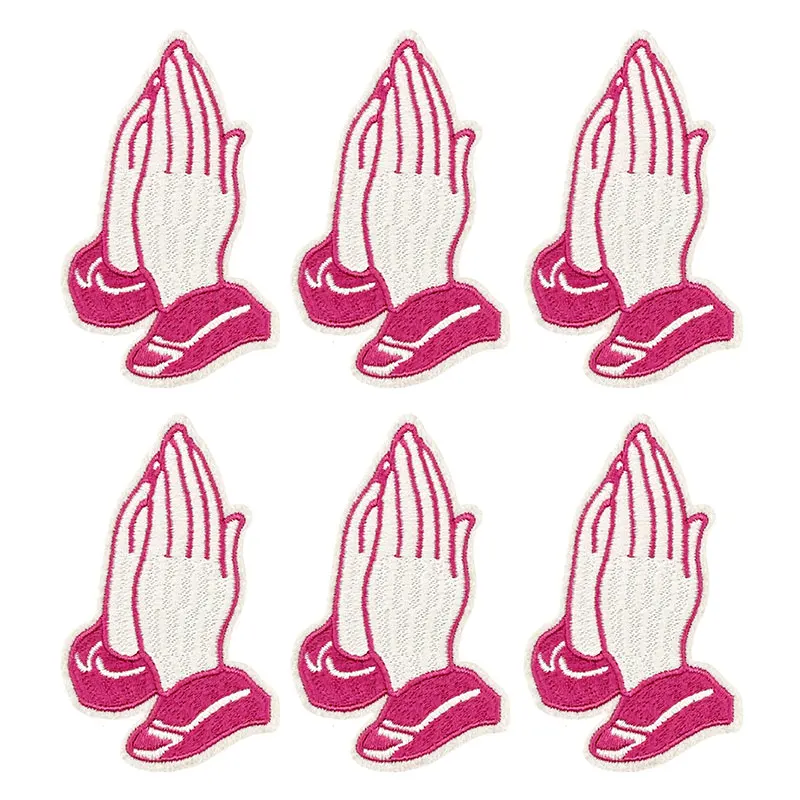 10 unids/lote parche de estilo rosa de dibujos animados parches bordados de Jesús para ropa parches para planchar para ropa parche de letras insignias para coser - imagen 4