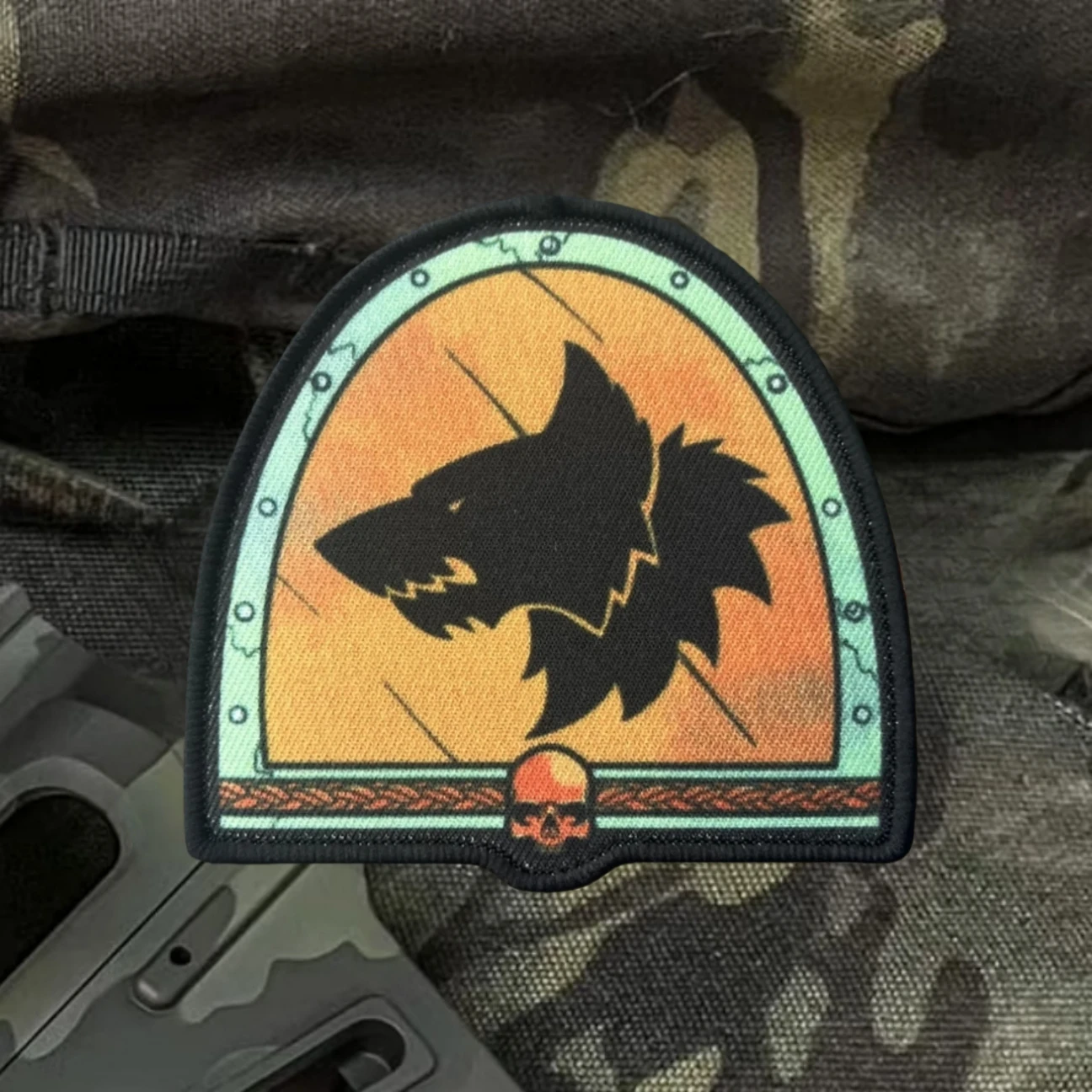 Parches impresos con insignia de moral divertida "Space Wolf", para ropa, brazalete militar táctico, gancho y bucle, accesorios para mochila, pegatinas - imagen 4