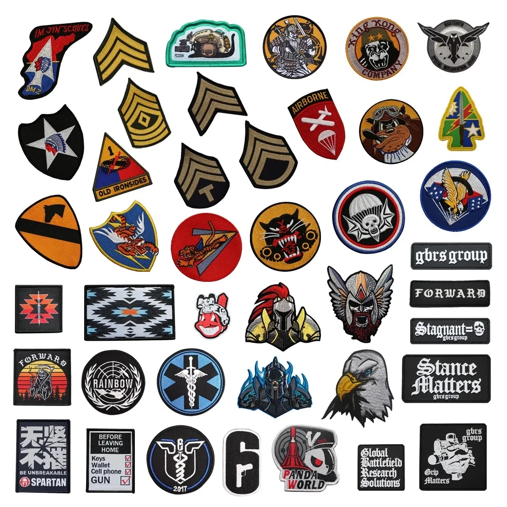 Para imagen, insignia de bolso, parche personalizado, bordado 3D, brazalete bordado plano con gancho en la espalda para mochila, ropa - imagen 3