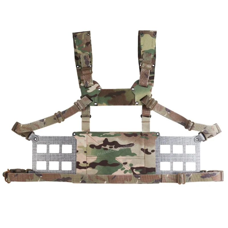 FERRO estilo aparejo de pecho táctico GEN 2 Chesty Rig Mini V2 ligero Molle Airsoft caza FC aletas delanteras extendidas portador de placa - imagen 4