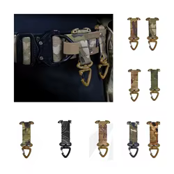 Gancho táctico para llaves, triangular MOLLE para exteriores