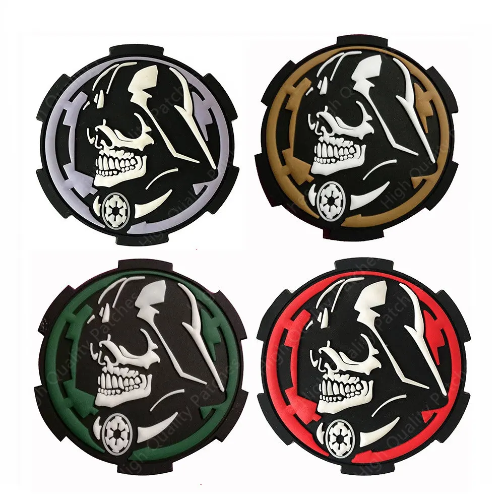 Insignia de brazo de PVC que brilla en la oscuridad, pegatina mágica, insignia de moral, insignia de mochila, parches militares de costura DIY - imagen 2