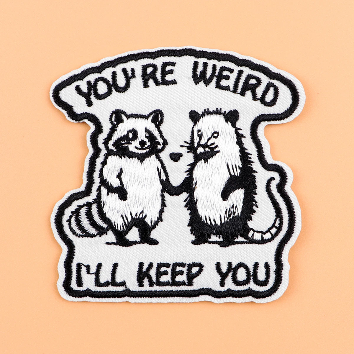 Parche para planchar con mapachos y óposums, parche de dibujos animados para ropa, parche bordado, accesorios de ropa, pegatinas de costura - imagen 3