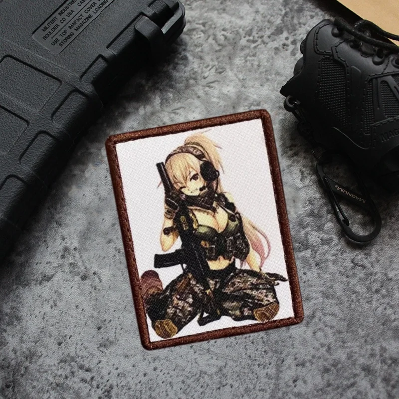 Parche estampado especial para chica, parches militares tácticos con gancho y bucle, pegatinas para brazalete de mochila, apliques para ropa - imagen 4