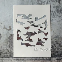 Plantilla camuflaje táctico para pintura en aerosol DIY