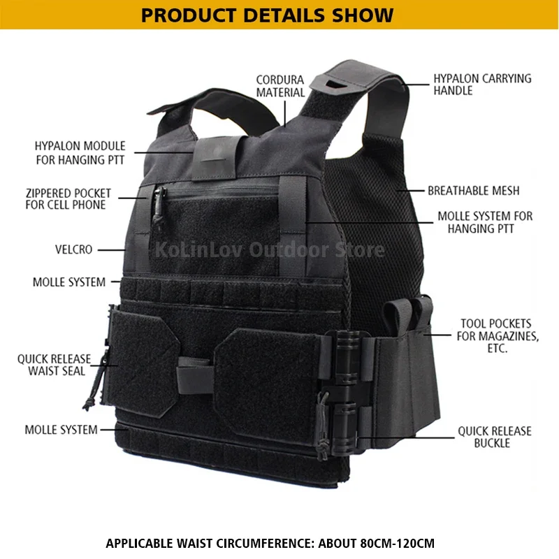 Chaleco táctico FCSK 2,0, chaleco de caza JPC de baja visibilidad FCPC Airsoft Paintball CS, chaleco protector Militar Molle, bolsa para revistas - imagen 5