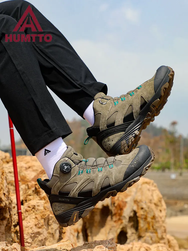 HUMTTO-zapatos de senderismo para hombre y mujer, botas de caza impermeables, zapatillas de escalada, botas altas antideslizantes para caminar y cazar - imagen 2