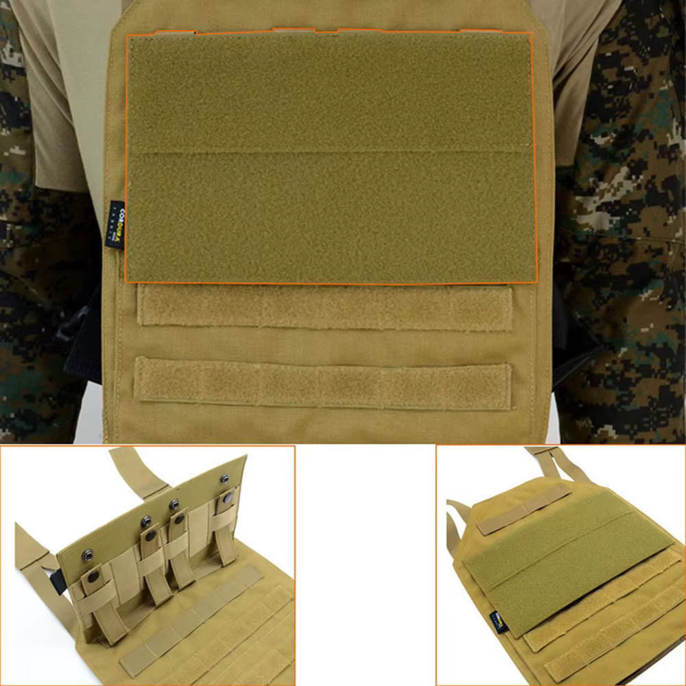 Panel táctico MOLLE con velcro para insignias de moral